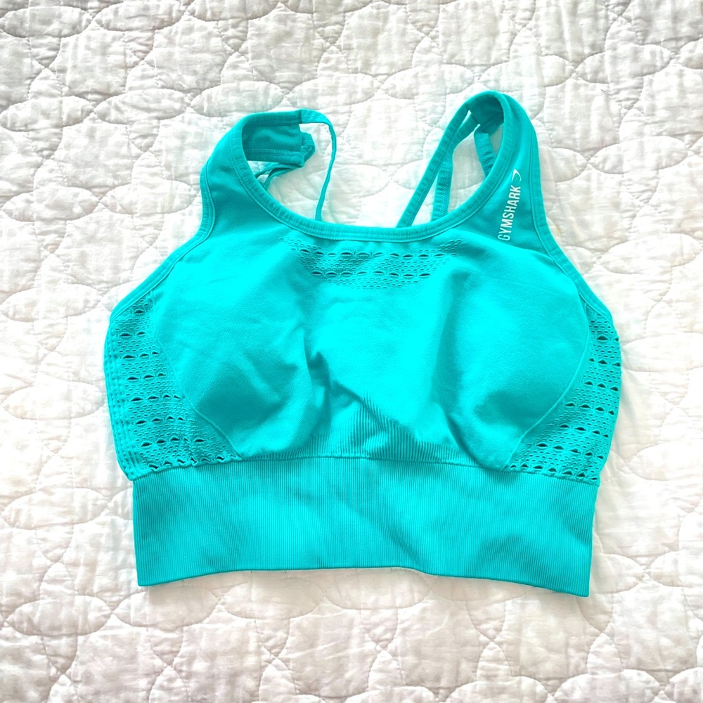 Gymshark Energy+ Tropical Blue Crop (sold out!)